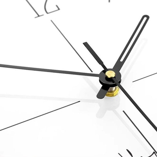 Wand klok - Moderne Wandklok zwart - wit - 36 x 80 cm