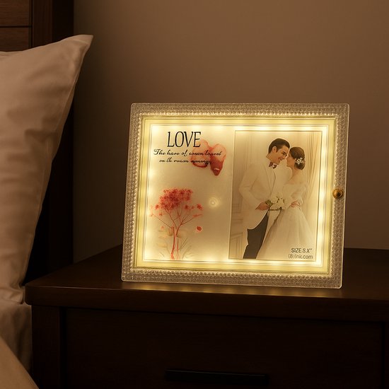 Fotolijsten - Fotolijsten met Verlichting - Luxe Fotolijst- cm Fotolijst met USB-aansluiting
