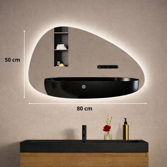 Badkamerspiegel met Verlichting 80x50 cm