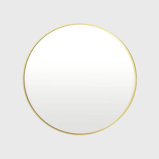 Ronde Wandspiegel Ø80 cm – Goud Metaal | Modern & Tijdloos Design
