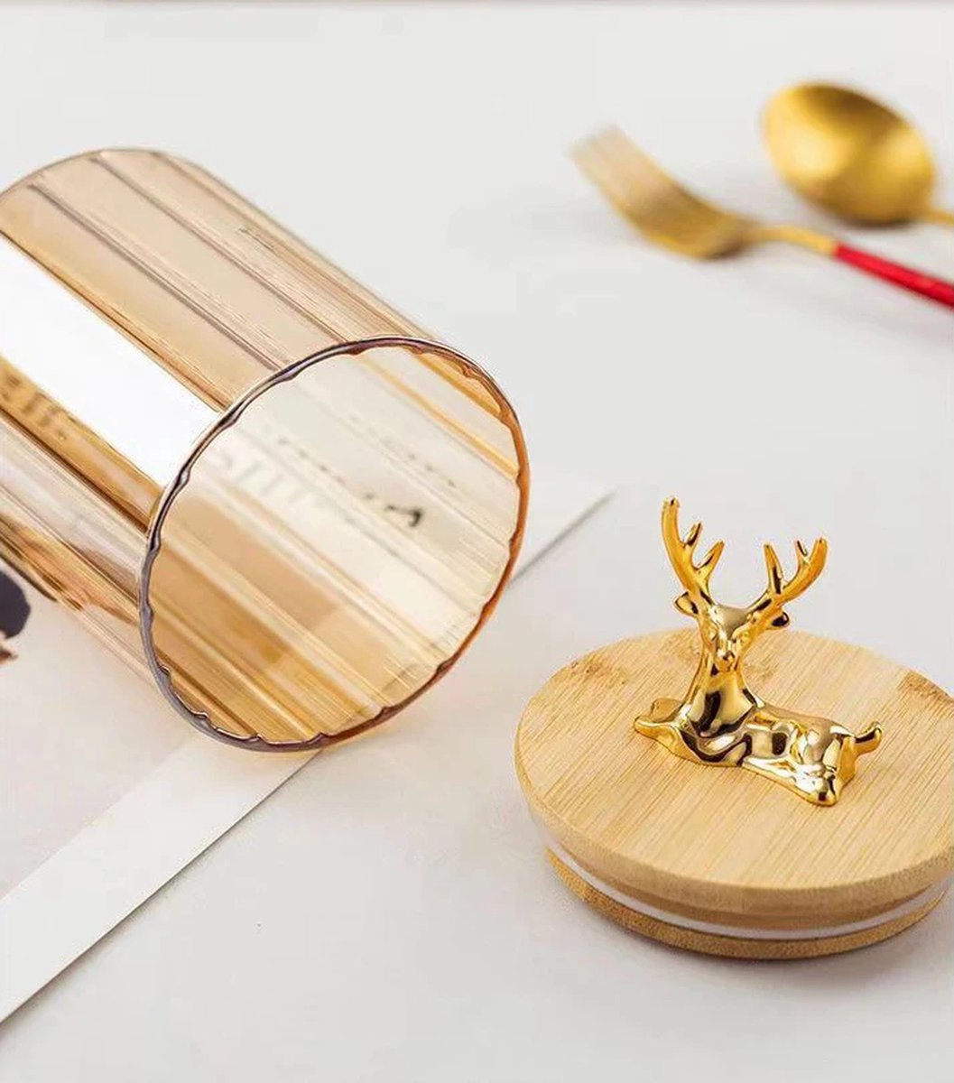 Voorraadpotten – Set van 4 met Bamboe Deksel