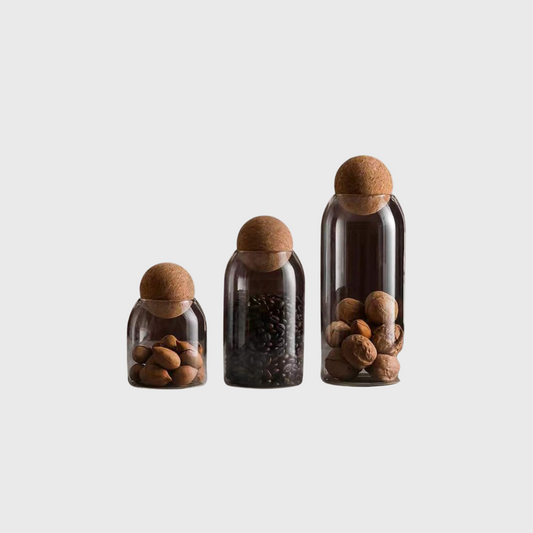 Voorraadpotten – Set van 3 met Bamboe Deksel