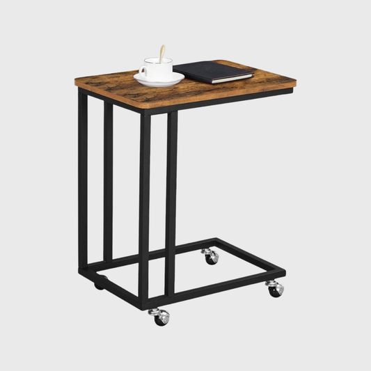 Bijzettafel – Eikenlook met Wieltjes