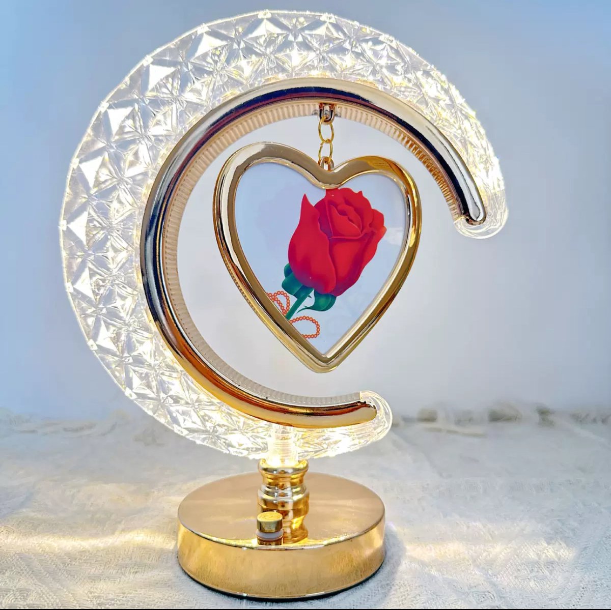 Hart Fotolijst - Goud & LED