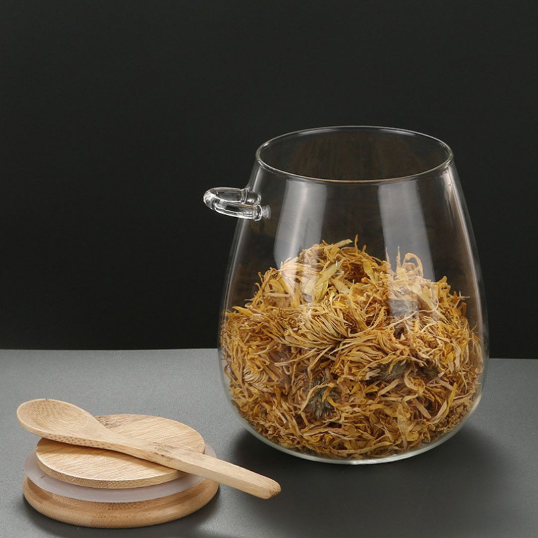 Glazen Voorraadpotten – Set van 3 met Lepel