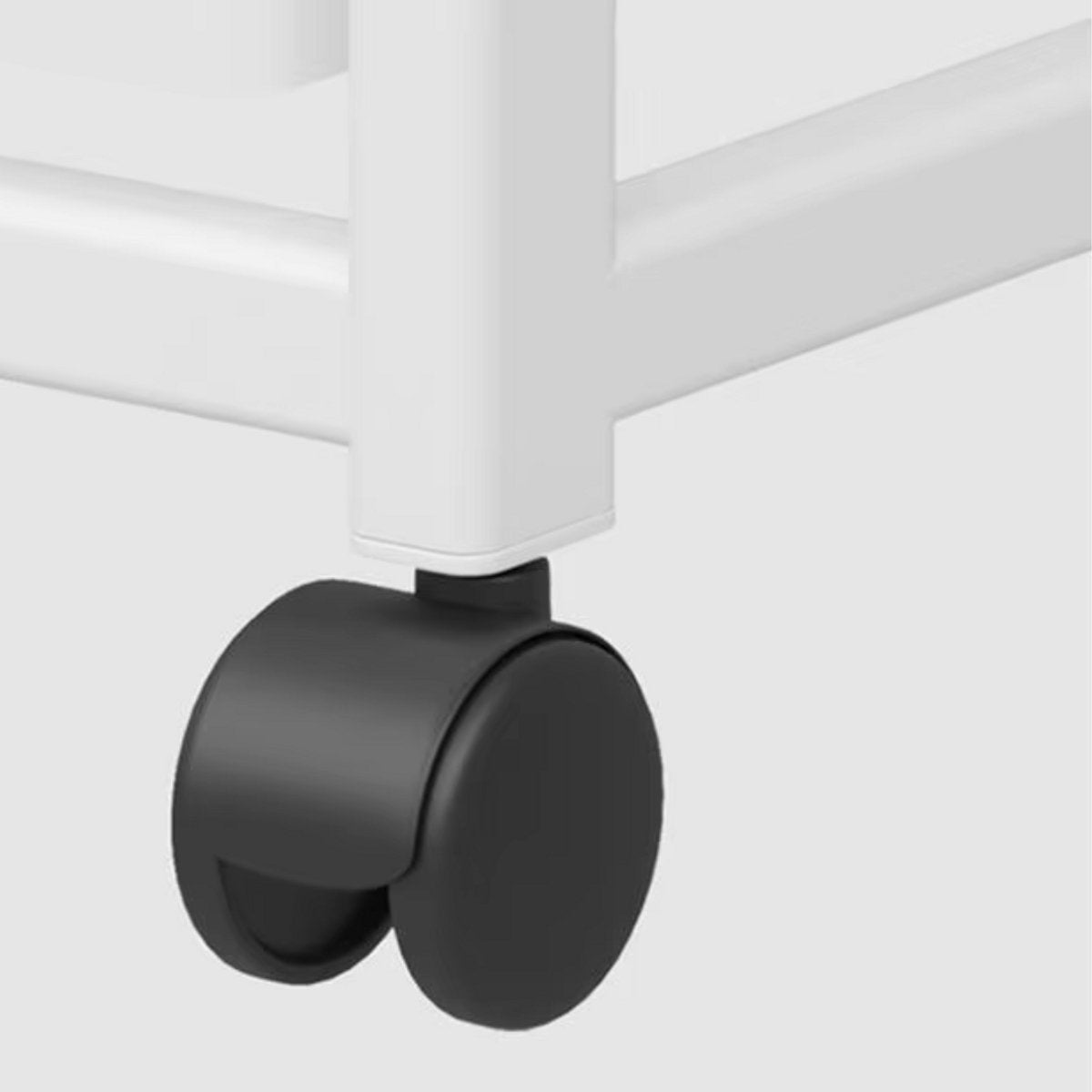 Keukentrolley met 5 Lades | Wit Metaal &amp; Houten Blad