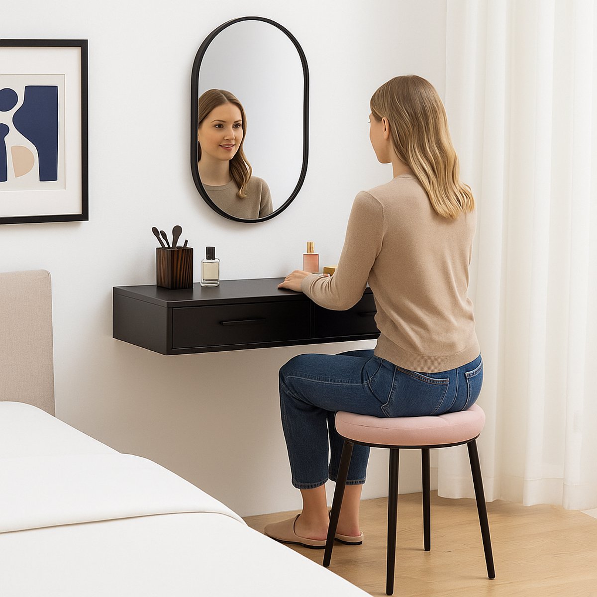 Make-up Kruk – Ronde Poef