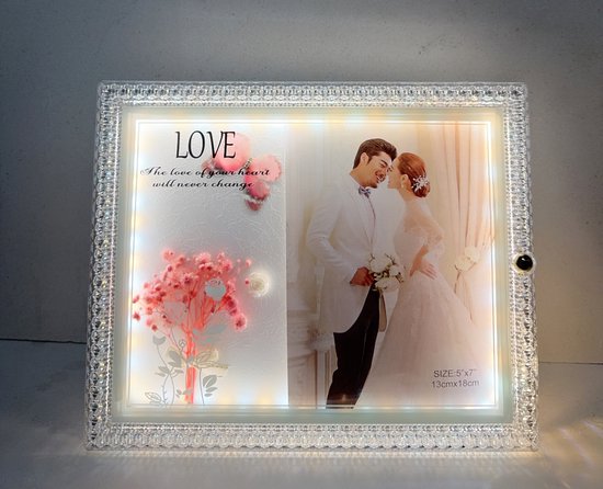 Fotolijsten - Fotolijsten met Verlichting - Luxe Fotolijst- cm Fotolijst met USB-aansluiting