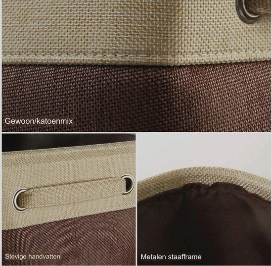 opbergmand - Bruin -opbergmanden - 25L- set van 3