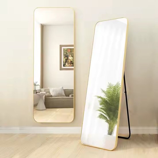Luxe Ovale Passpiegel Goud - 160x50 cm