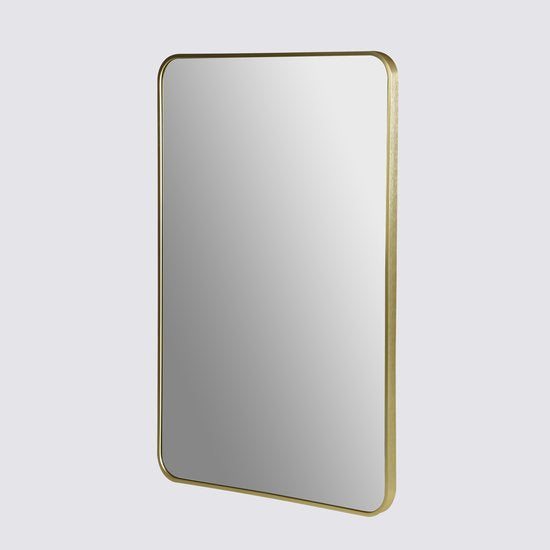 Wandspiegel 60x90 cm – Rechthoekige Spiegel met Gouden Metalen Rand