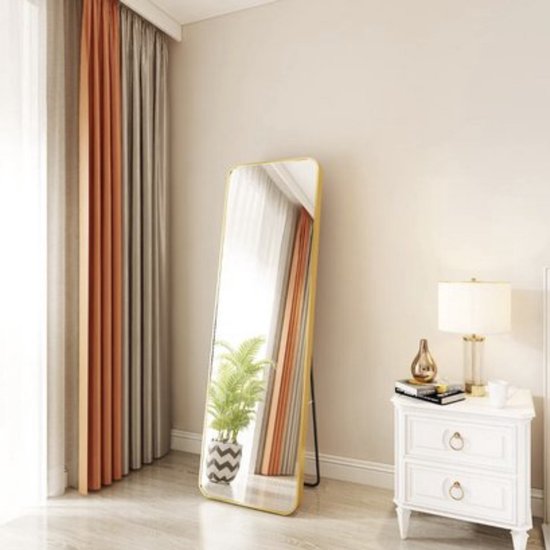 Luxe Ovale Passpiegel Goud - 160x50 cm