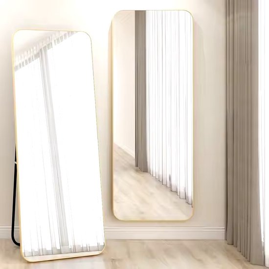 Luxe Ovale Passpiegel Goud - 160x50 cm