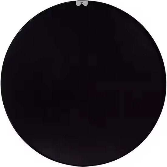 Ronde Wandspiegel 80 cm – Zwart Metaal