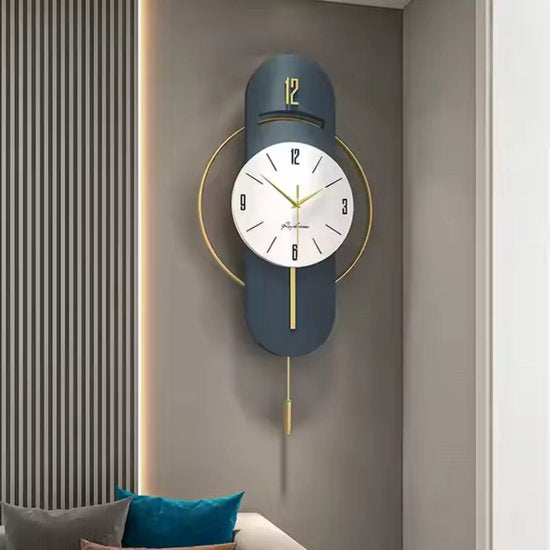 Wandklok Goud - Design - Verticaal -L84 x B42 CM -