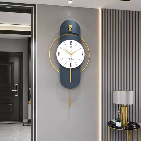 Wandklok Goud - Design - Verticaal -L84 x B42 CM -