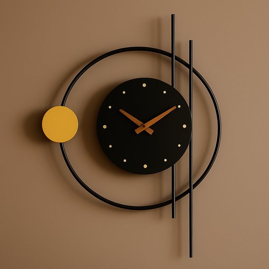 Wandklok Metaal zonder cijfers - Rond 50cm