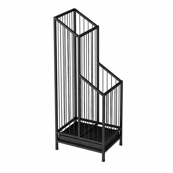 Paraplubak met Lekbak- Parapluhouder  - Zwart- 62x25x20cm