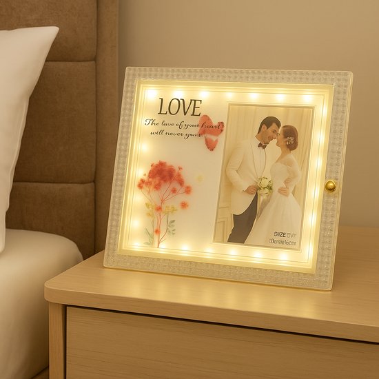 Fotolijsten - Fotolijsten met Verlichting - Luxe Fotolijst- cm Fotolijst met USB-aansluiting