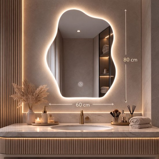 Badkamerspiegel met Verlichting 60x80 cm