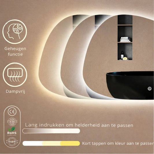 Badkamerspiegel met Verlichting 80x50 cm