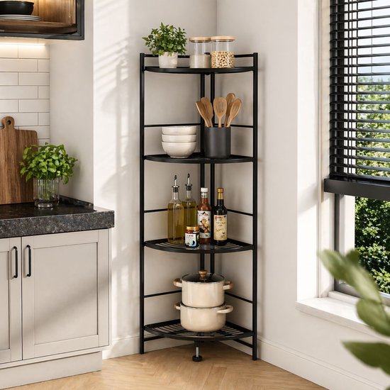 Hoek Opbergrek 4 Planken
