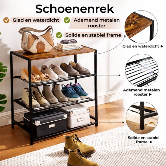 Schoenenrek Industrieel 4 Lagen