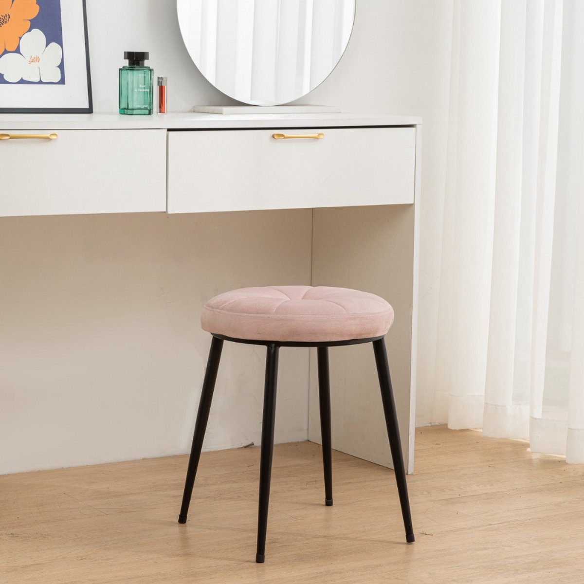 Make-up Kruk – Ronde Poef