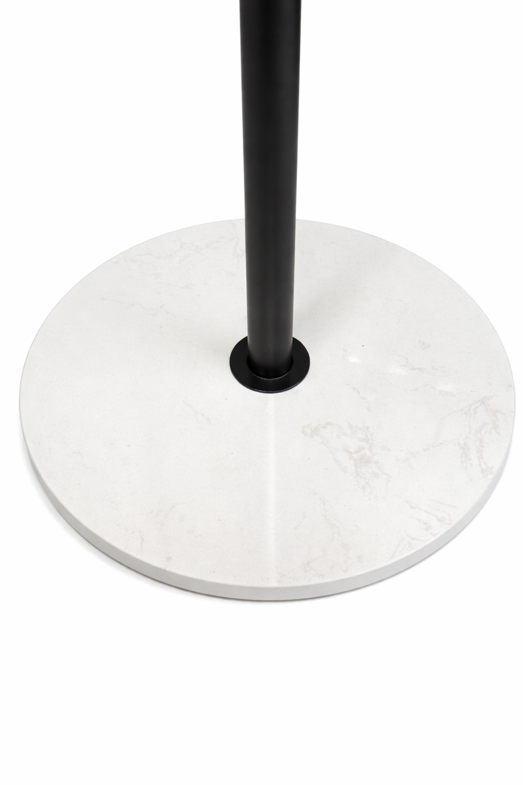 Luxaliving - Kapstok staand -wit marmeren voet  Zwart/Wit- Staande kapsok 8 Haaks - 170x32cm