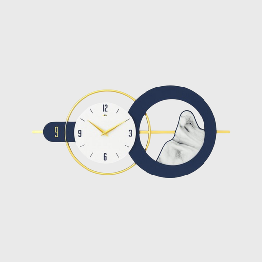 Wandklok Goud - Design Wandklok - 72x40CM - Stil uurwerk