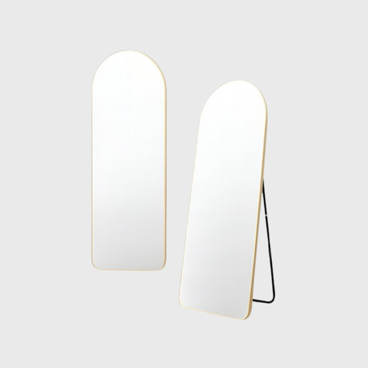 Luxe Passpiegel met Gouden Frame - Half Ovaal