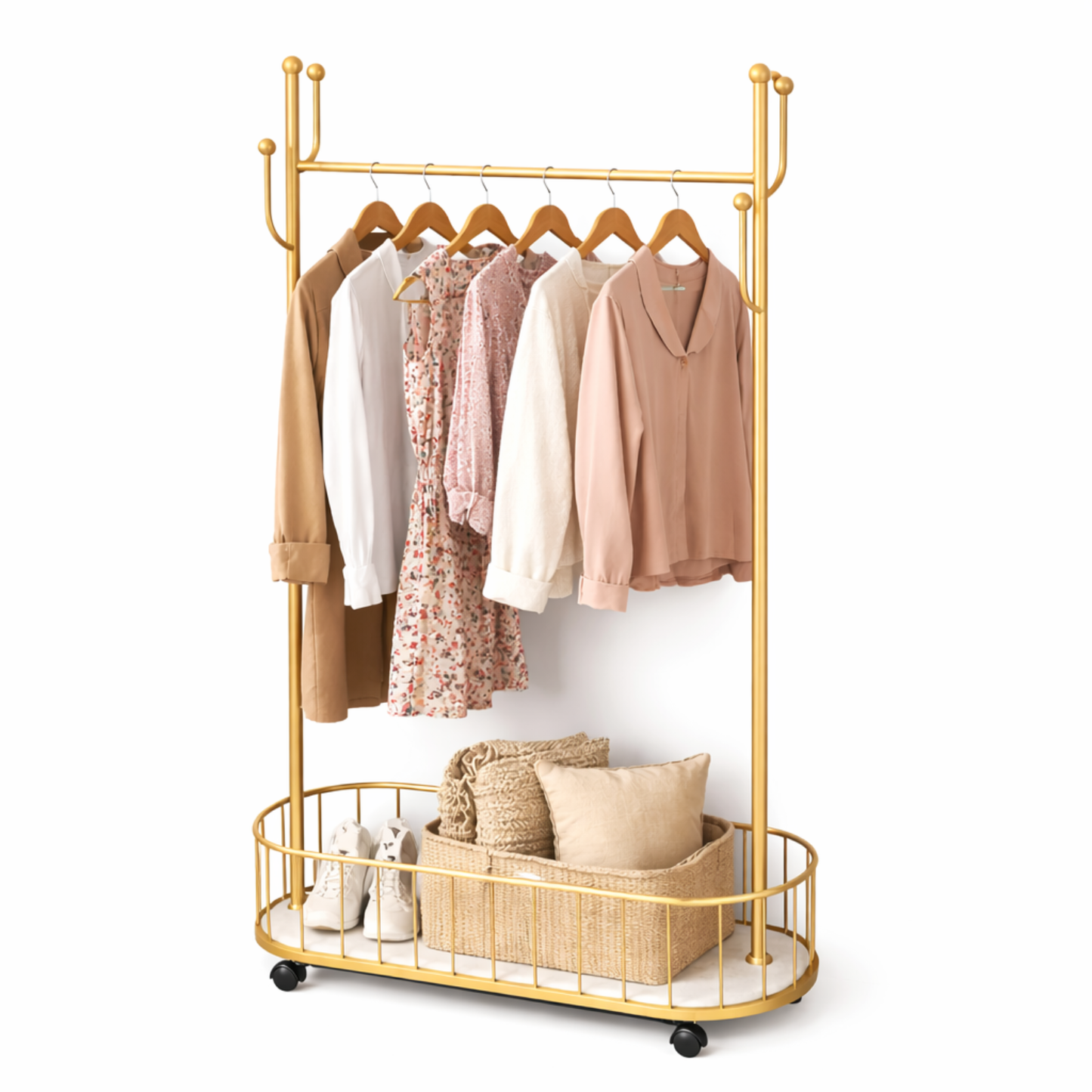 Kledinghangers- Goud-Wit -  170x80x32cm