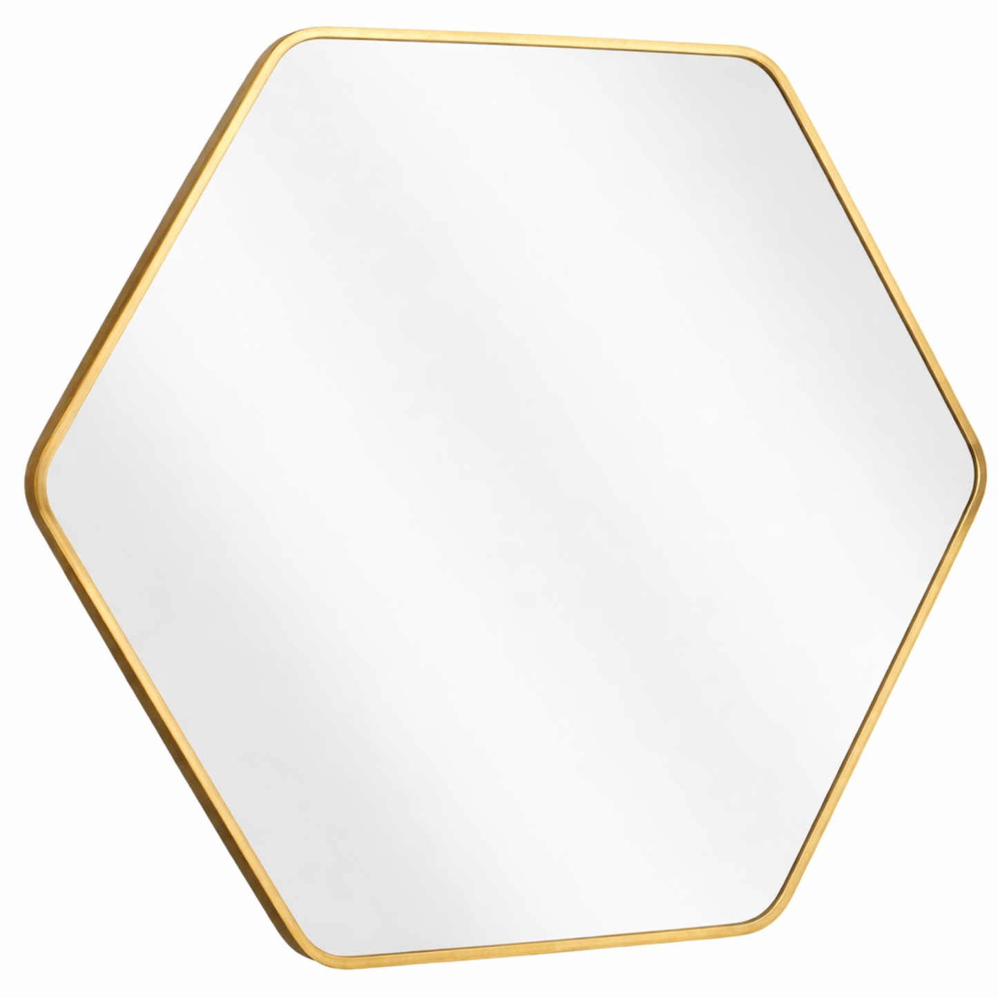 Luxaliving Wandspiegel –Gouden Hexagon Spiegel 70x80 cm
