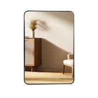 Wandspiegel 60x90 cm – Rechthoekige Spiegel met Zwarte Metalen Rand