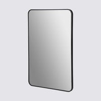 Wandspiegel 60x90 cm – Rechthoekige Spiegel met Zwarte Metalen Rand