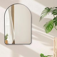 Spiegel - Half-Ovale Wandspiegel – Zwart – 90 x 60 cm – & Elegant Design