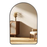 Spiegel - Half-Ovale Wandspiegel – Zwart – 90 x 60 cm – & Elegant Design