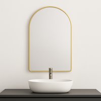 Spiegel - Half-Ovale Wandspiegel –Goud – 90 x 60 cm