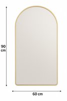 Spiegel - Half-Ovale Wandspiegel –Goud – 90 x 60 cm
