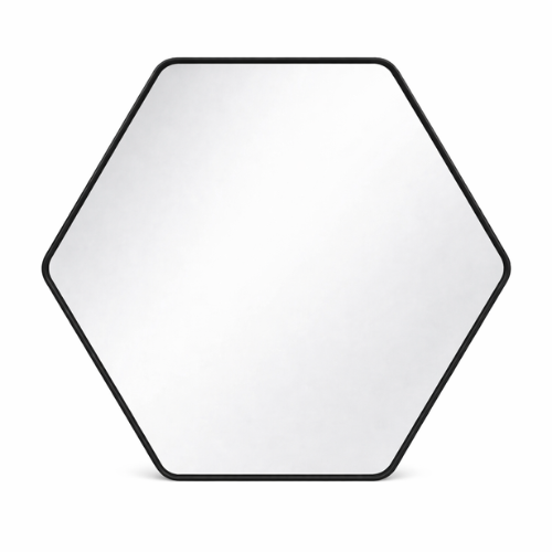 Wandspiegel – 70x80 cm – Badkamer Spiegel  Zwart