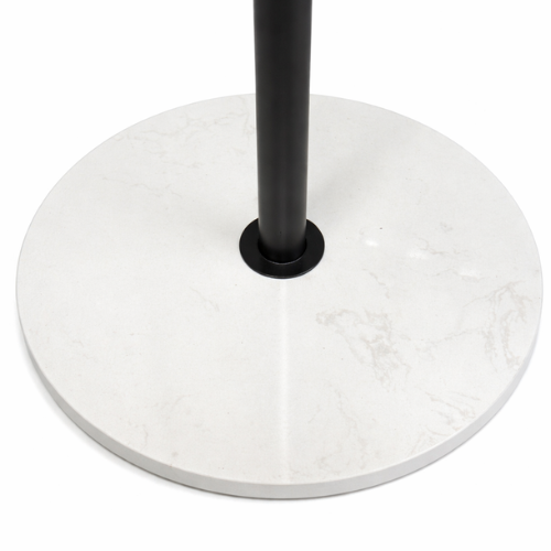 Luxaliving - Kapstok staand -wit marmeren voet  Zwart/Wit- Staande kapsok 8 Haaks - 170x32cm